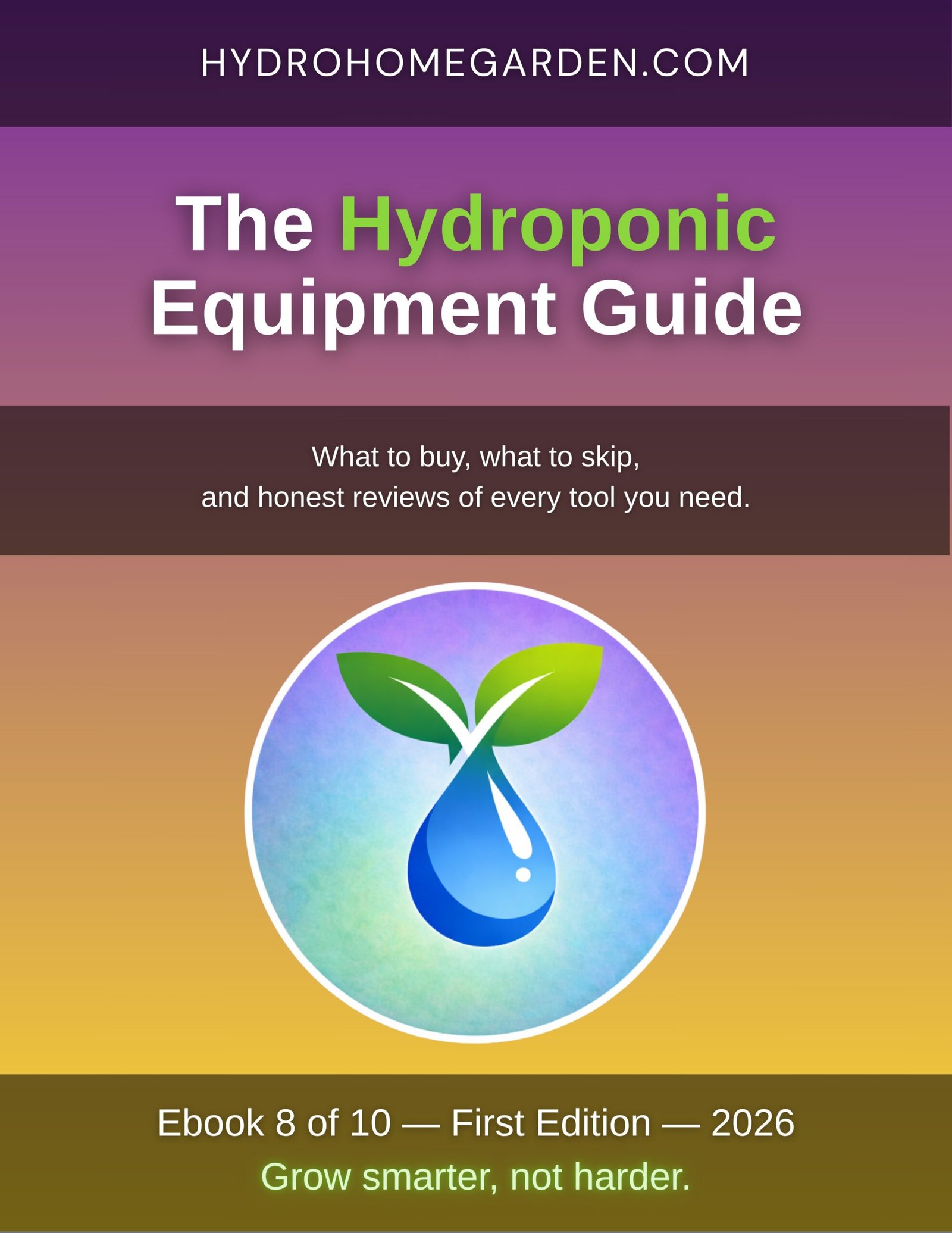 Hydroponic Equipment Guide ebook cover