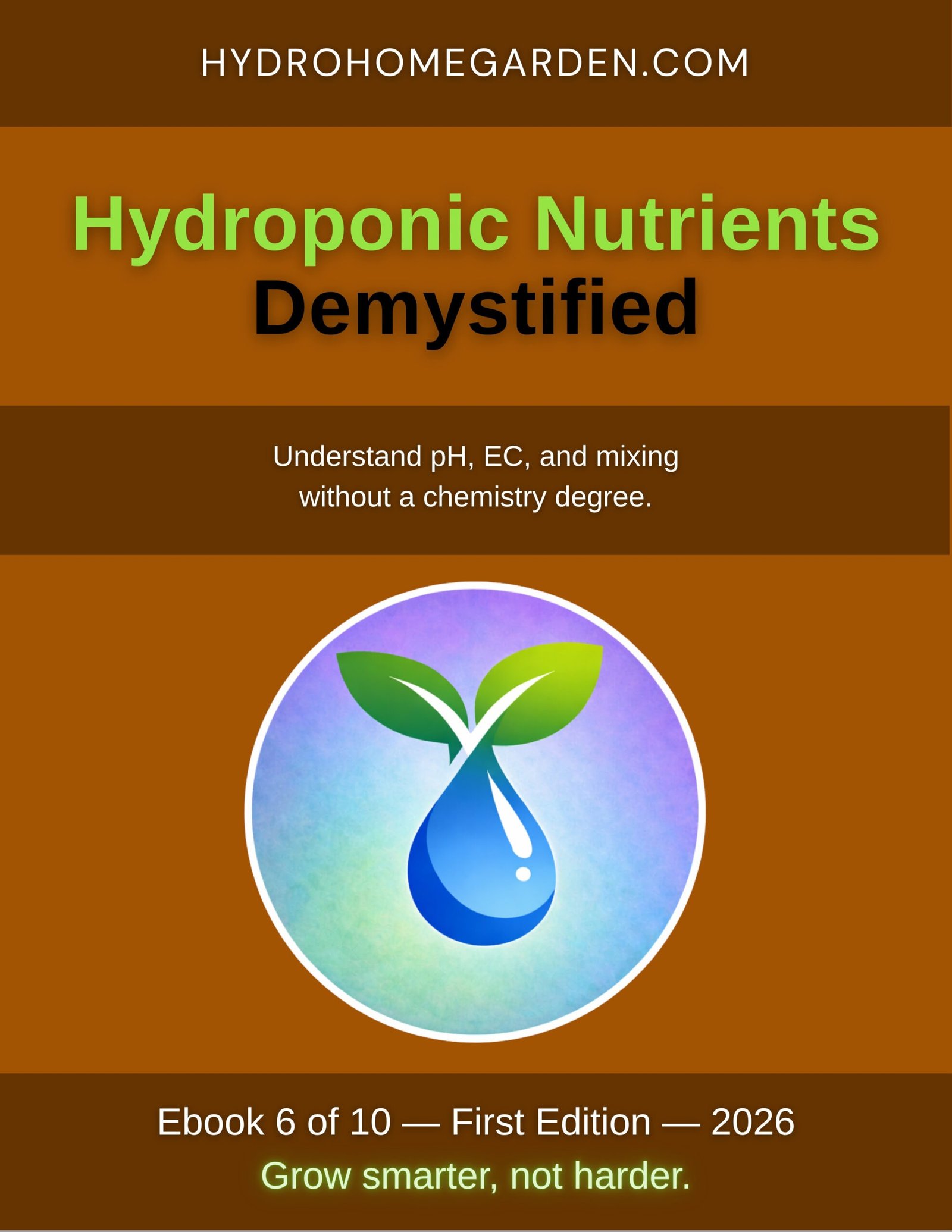 Hydroponic Nutrients Demystified ebook cover