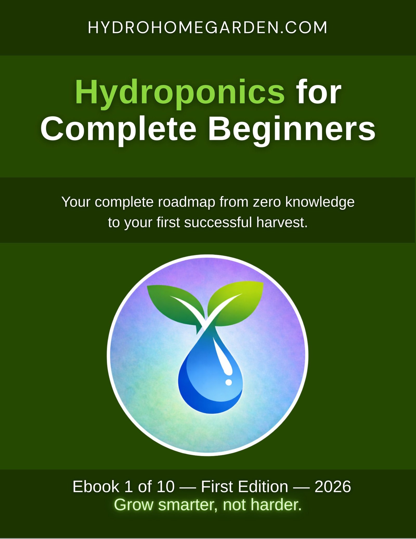 Hydroponics For Complete Beginners ebook cover